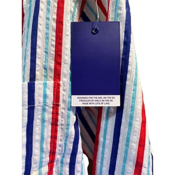 Addison Bay Women's XS Striped Preppy Dress Cover-Up Multicolor Summer - Picture 8 of 10